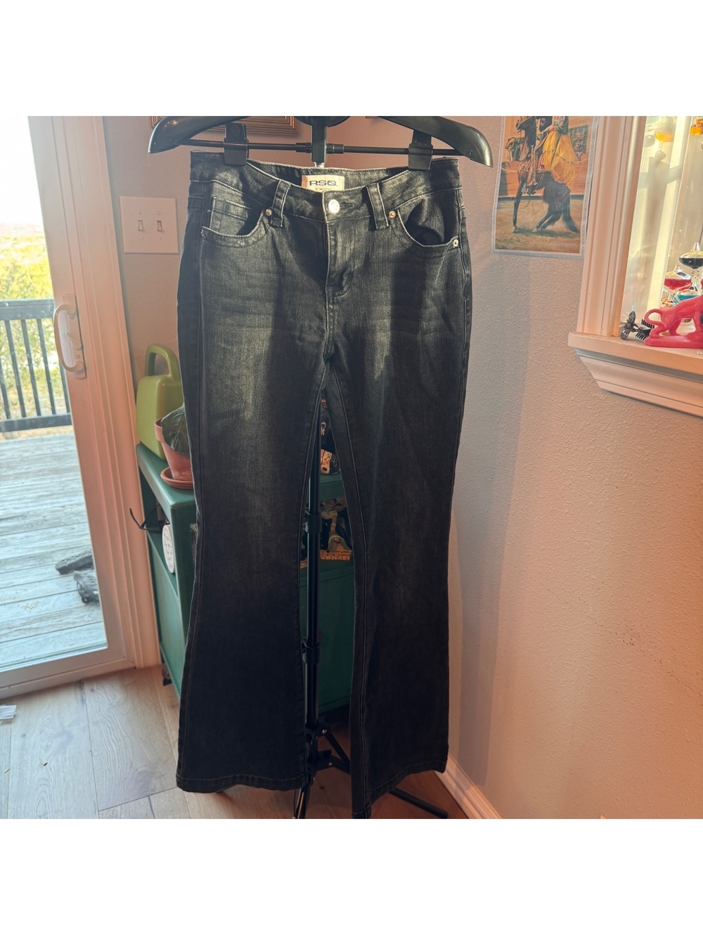RSQ Women's Black Boot Cut Jeans Size 28 Low Rise